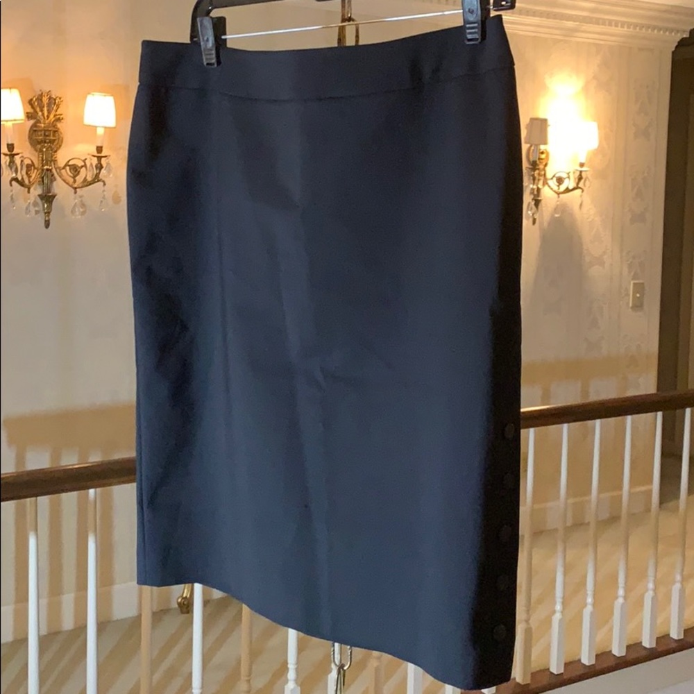 Classic Stretch Calvin Klein Black Pencil Skirt 10